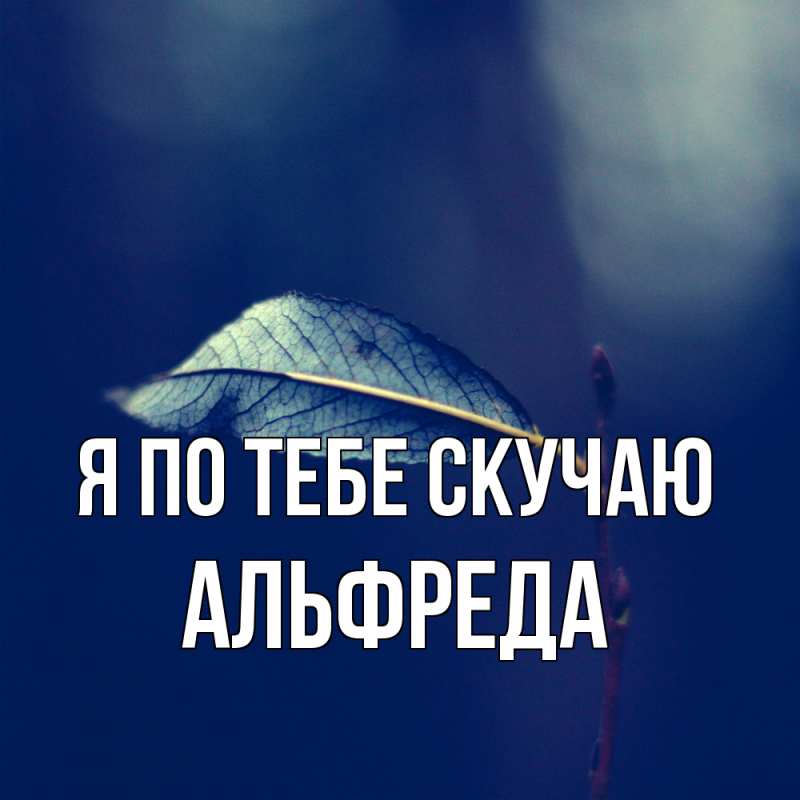 Картинка Я по тебе скучаю, Альфреда