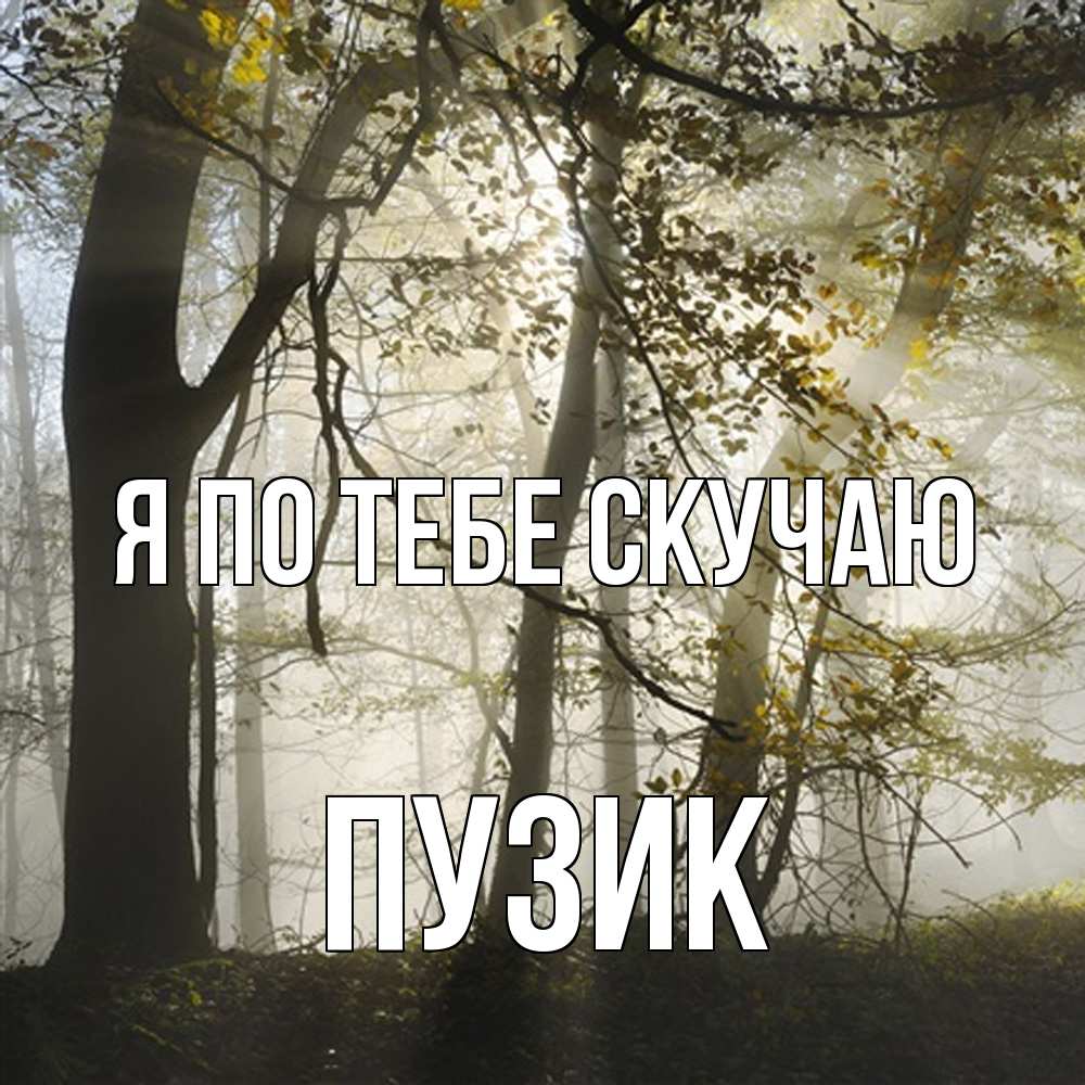 Открытка на каждый день с именем, Пузик Я по тебе скучаю грустно Прикольная открытка с пожеланием онлайн скачать бесплатно 