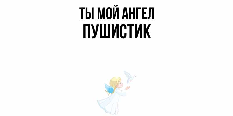 Картинка Ты мой ангел, Пушистик