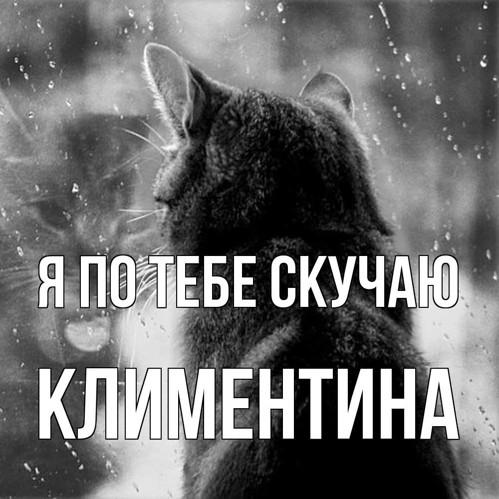 Открытка на каждый день с именем, Климентина Я по тебе скучаю скорее ко мне приходи 1 Прикольная открытка с пожеланием онлайн скачать бесплатно 