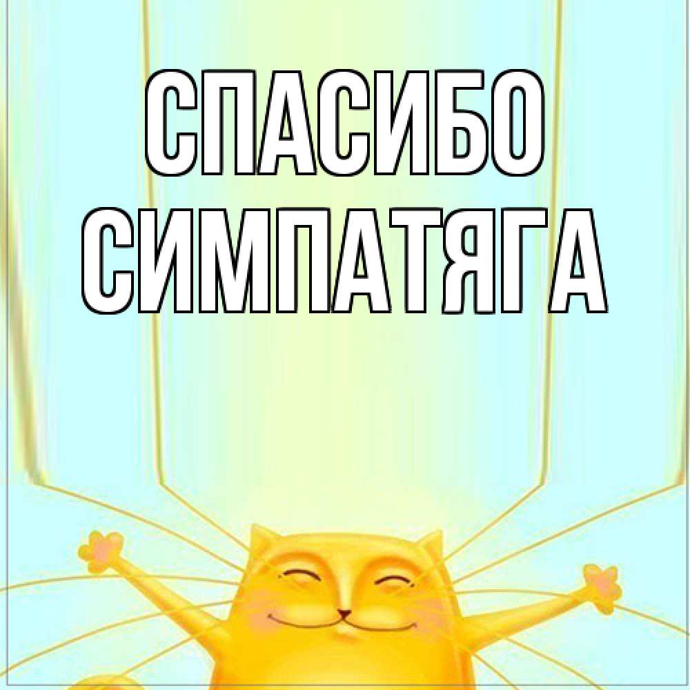 Открытка на каждый день с именем, Симпатяга Спасибо кот с усами благодарит Прикольная открытка с пожеланием онлайн скачать бесплатно 