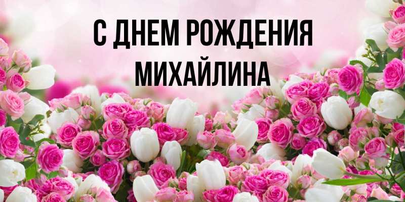 Картинка С днем рождения, Михайлина