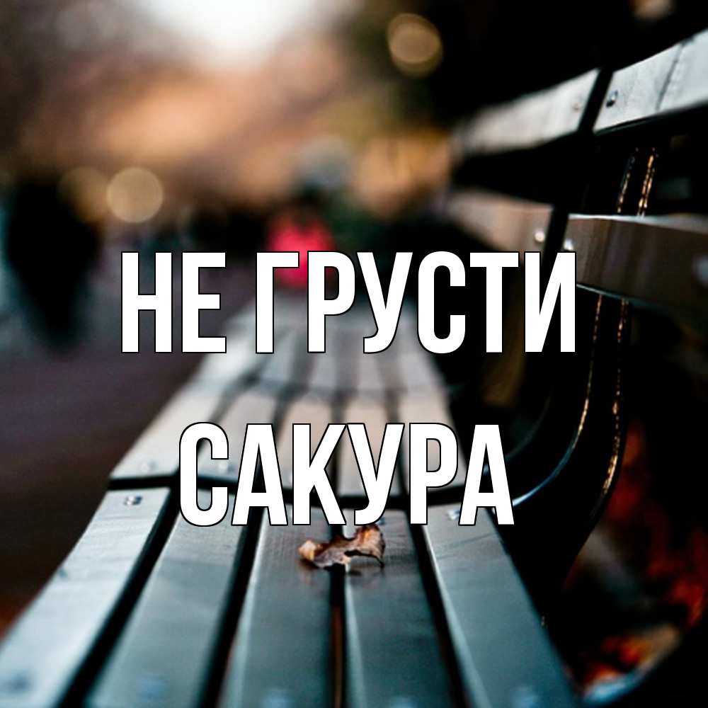 Открытка на каждый день с именем, Сакура Не грусти размытый фон Прикольная открытка с пожеланием онлайн скачать бесплатно 