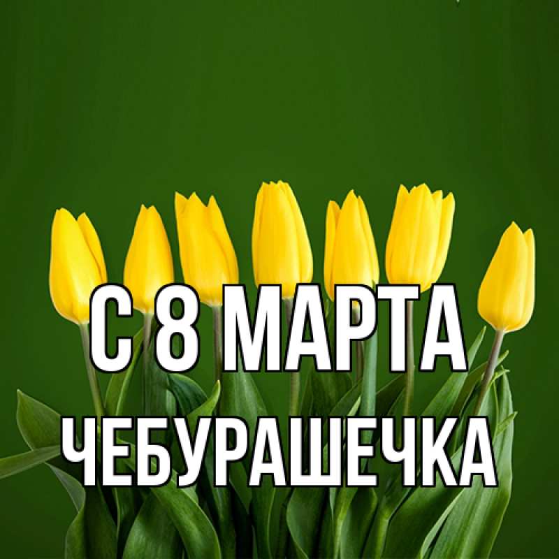 Картинка C 8 МАРТА, Чебурашечка