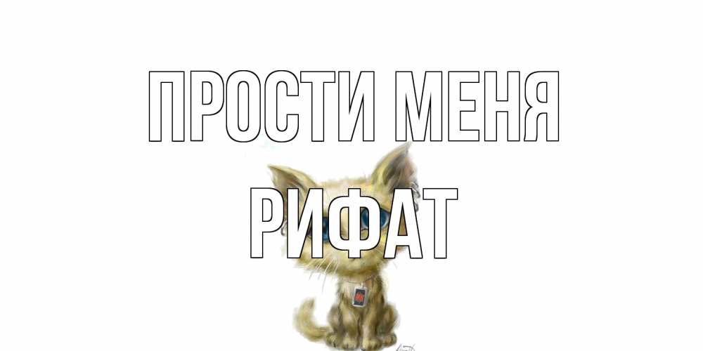 Открытка на каждый день с именем, Рифат Прости меня прости меня открытка с котиком Прикольная открытка с пожеланием онлайн скачать бесплатно 