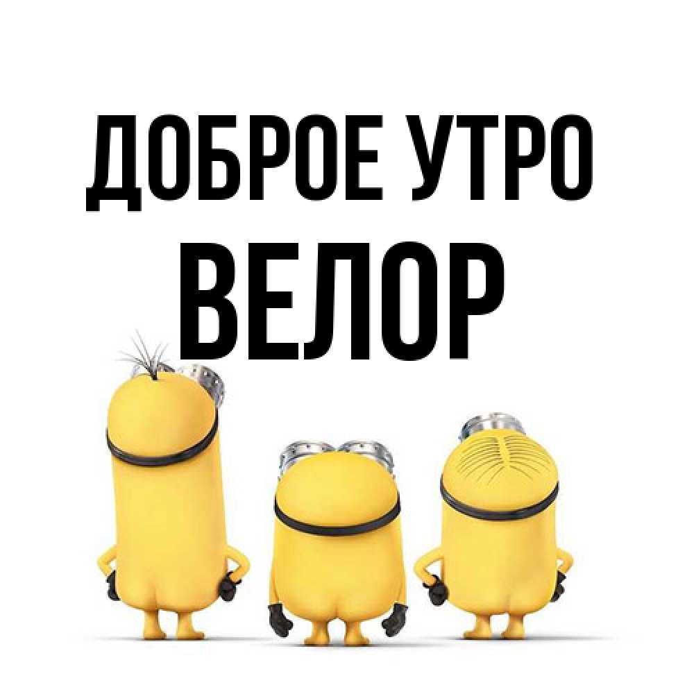 Открытка на каждый день с именем, Велор Доброе утро подписать открытку онлайн бесплатно Прикольная открытка с пожеланием онлайн скачать бесплатно 
