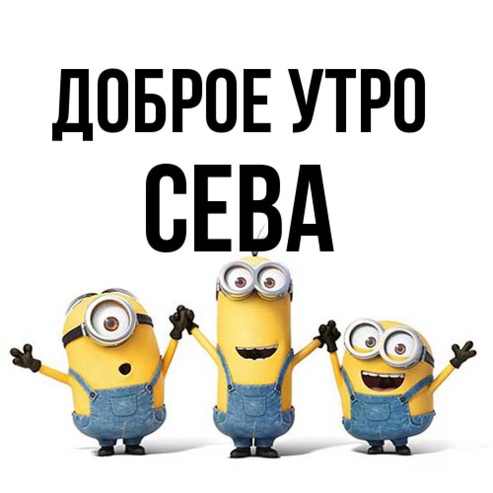 Открытка на каждый день с именем, Сева Доброе утро бодренького утра Прикольная открытка с пожеланием онлайн скачать бесплатно 