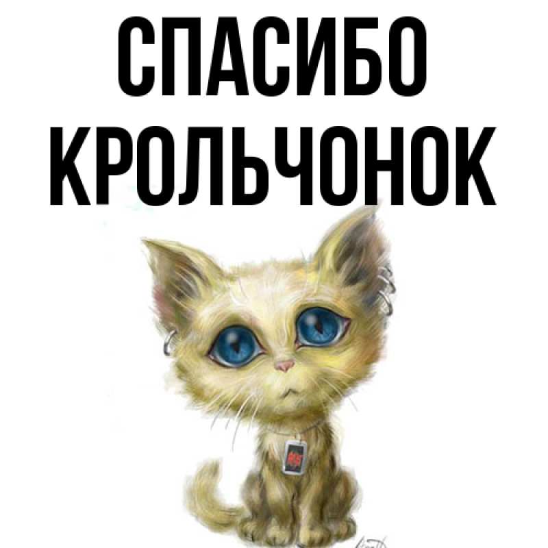 Картинка Спасибо, Крольчонок