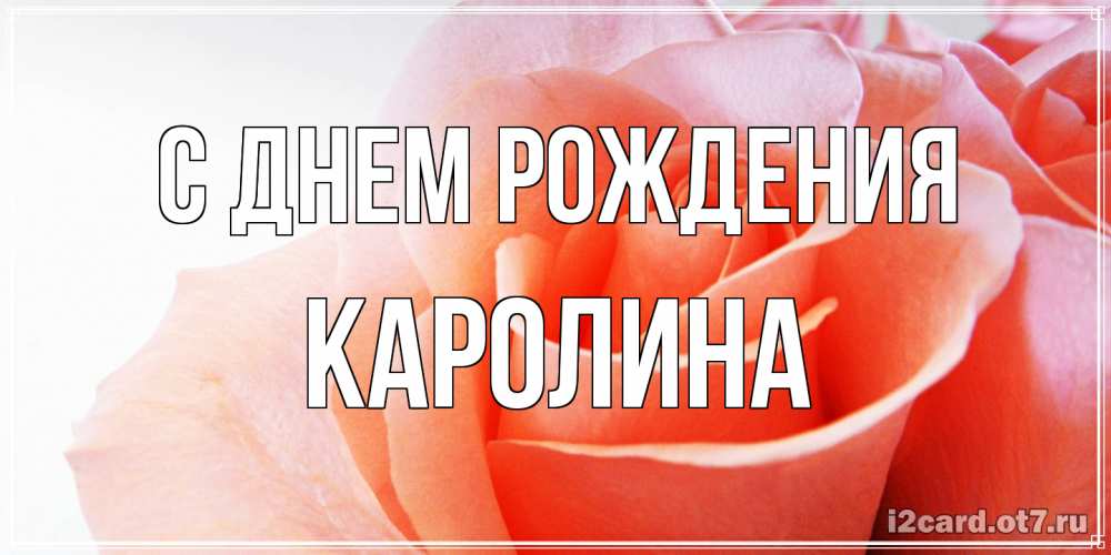 Открытка на каждый день с именем, Каролина С днем рождения розы для поздравления с днем рождения Прикольная открытка с пожеланием онлайн скачать бесплатно 