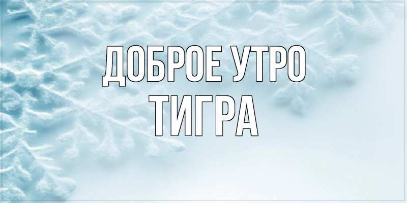 Картинка Доброе утро, Тигpа