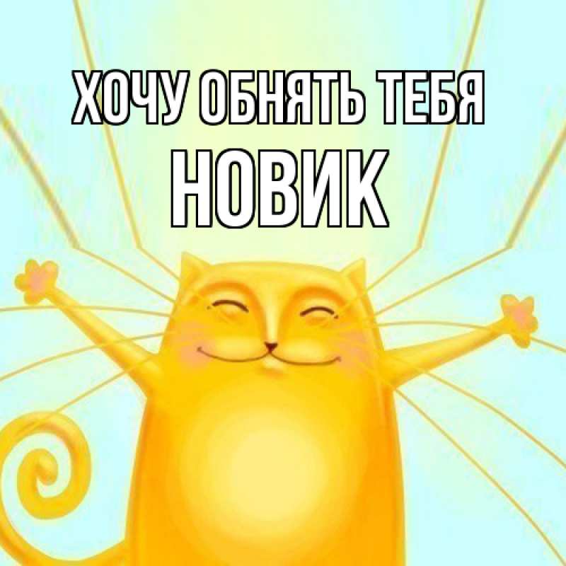 Картинка Хочу обнять тебя, новик