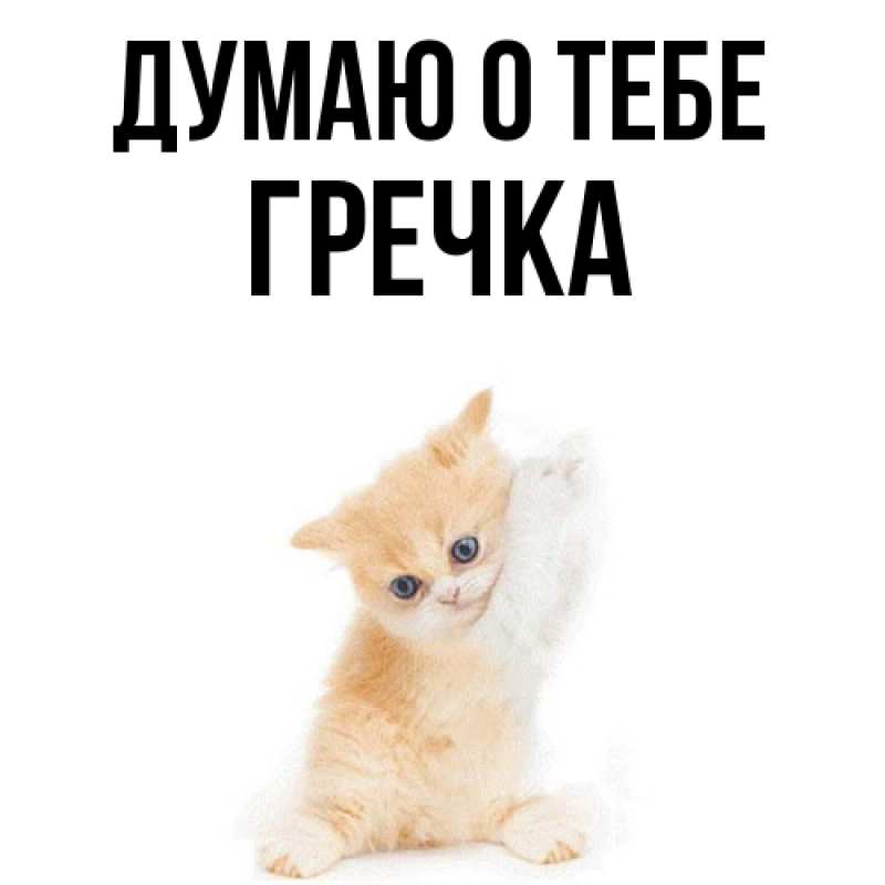 Картинка Думаю о тебе, Гречка