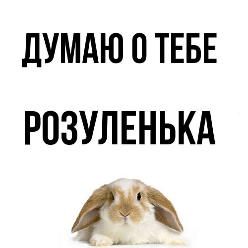 Картинка Думаю о тебе, Розуленька