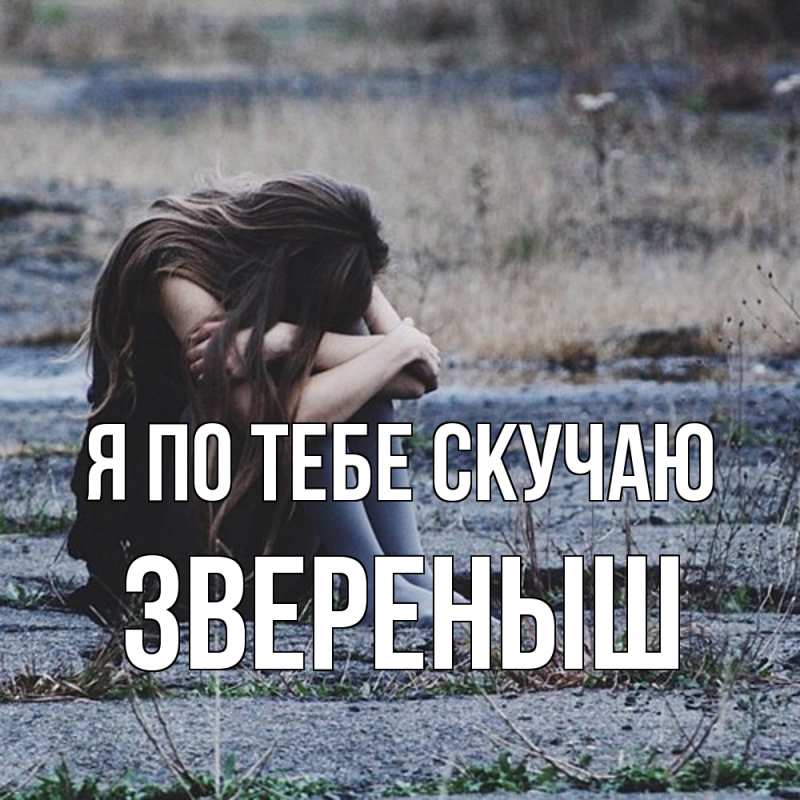 Картинка Я по тебе скучаю, звеpеныш