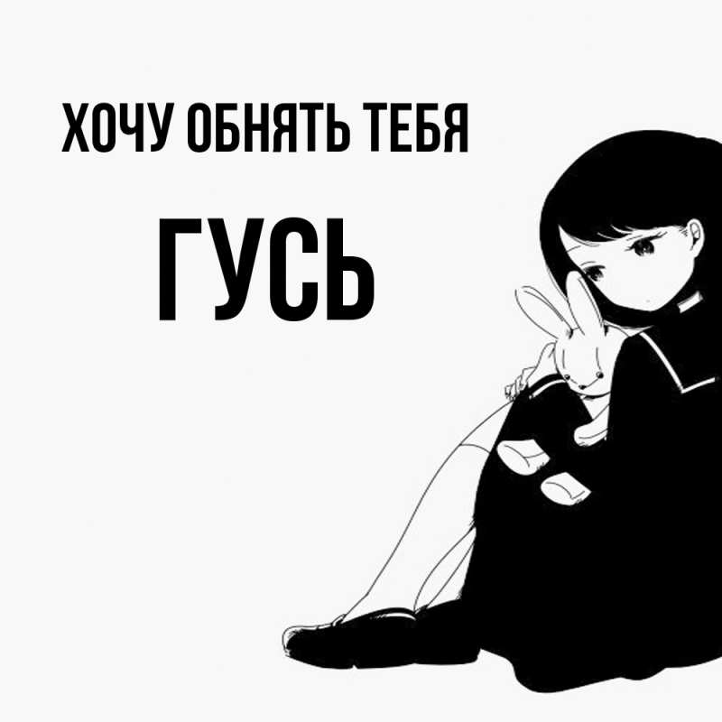 Картинка Хочу обнять тебя, Гусь