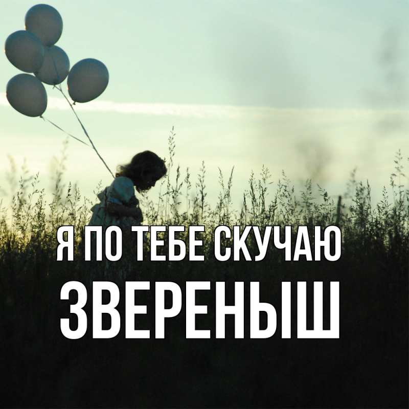 Картинка Я по тебе скучаю, звеpеныш