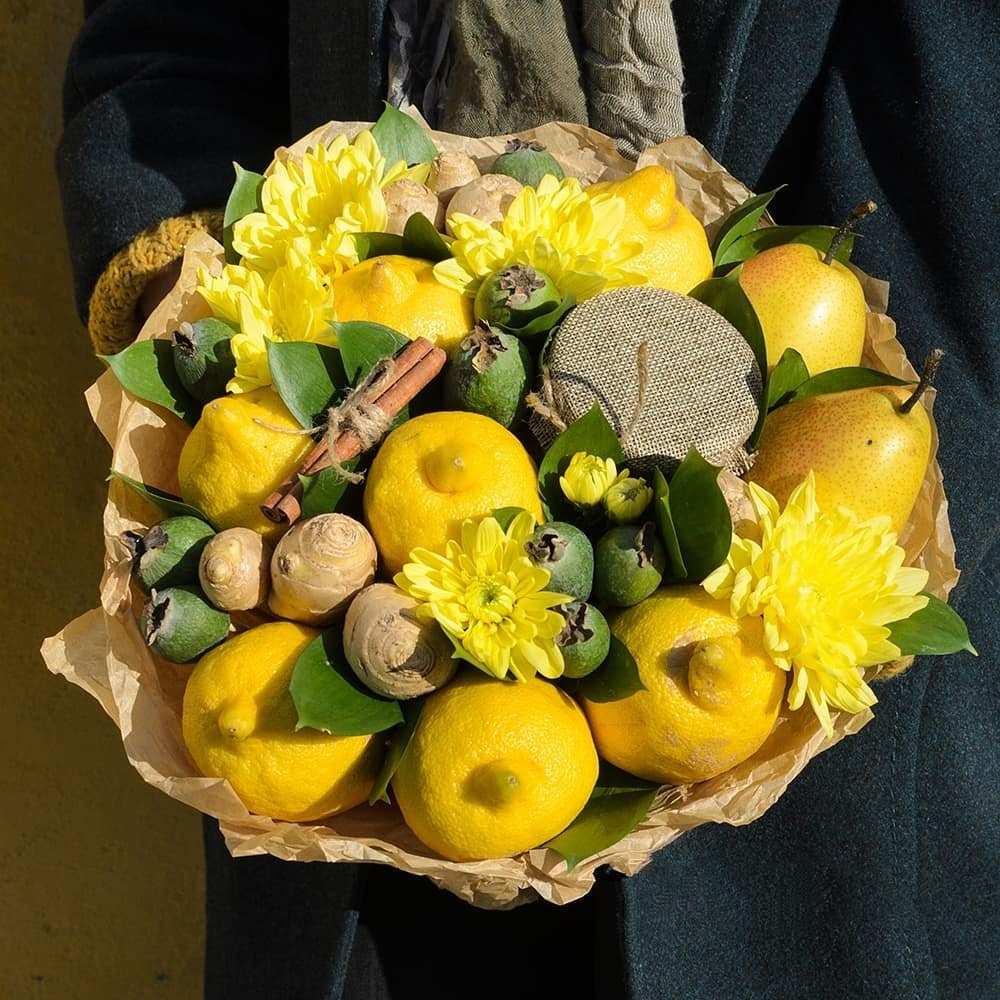 Открытка на каждый день с именем, Катя Выздоравливай букет витаминов Прикольная открытка с пожеланием онлайн скачать бесплатно 