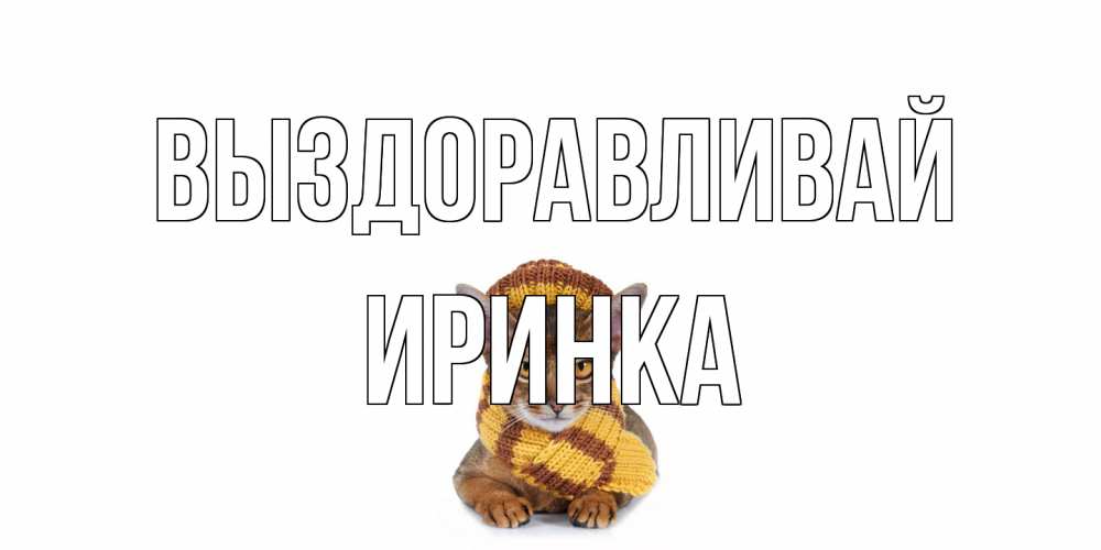 Открытка на каждый день с именем, Иринка Выздоравливай родные не болейте Прикольная открытка с пожеланием онлайн скачать бесплатно 