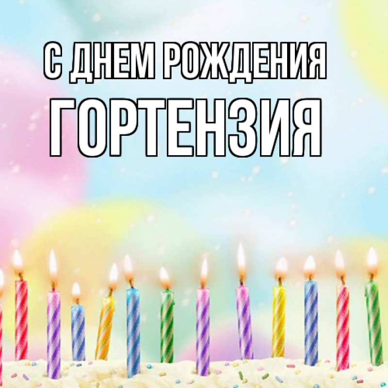 Картинка С днем рождения, Гортензия