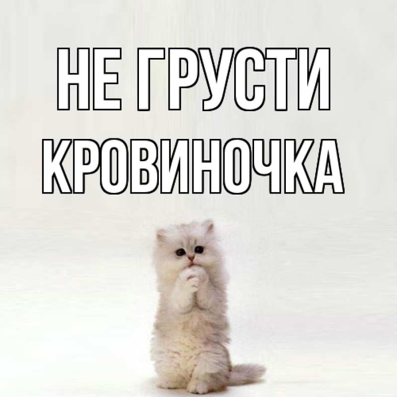 Картинка Не грусти, кровиночка