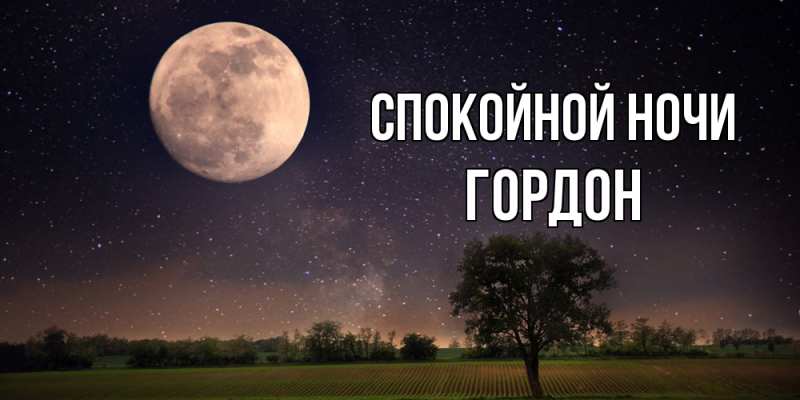 Картинка Спокойной ночи, Гордон