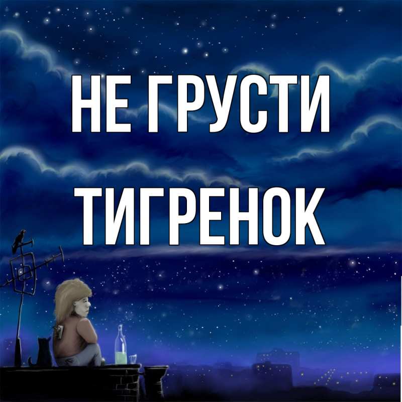 Картинка Не грусти, Тигpенок