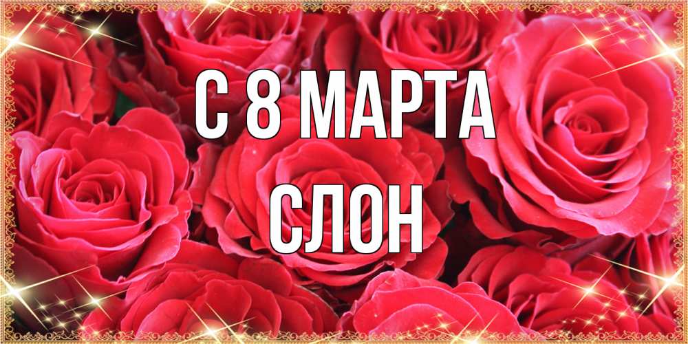 Открытка на каждый день с именем, Слон C 8 МАРТА открытки на 8 марта 2019 года Прикольная открытка с пожеланием онлайн скачать бесплатно 