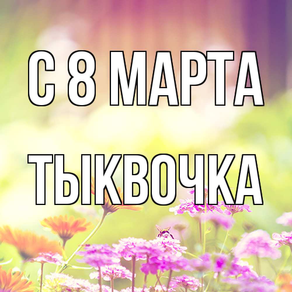 Открытка на каждый день с именем, тыквочка C 8 МАРТА цветы весна Прикольная открытка с пожеланием онлайн скачать бесплатно 