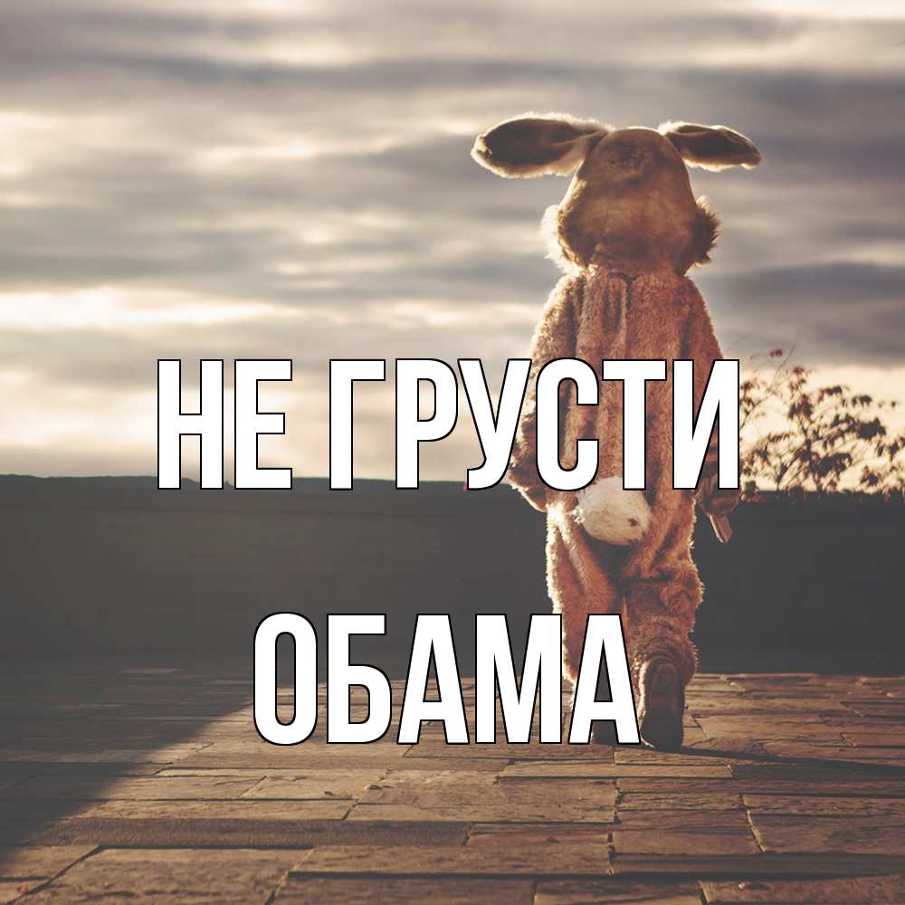 Открытка на каждый день с именем, Обама Не грусти со спины Прикольная открытка с пожеланием онлайн скачать бесплатно 