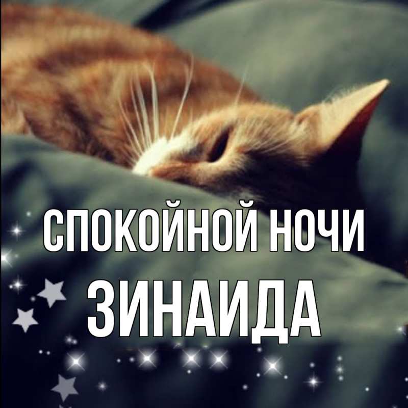Картинка Спокойной ночи, Зинаида