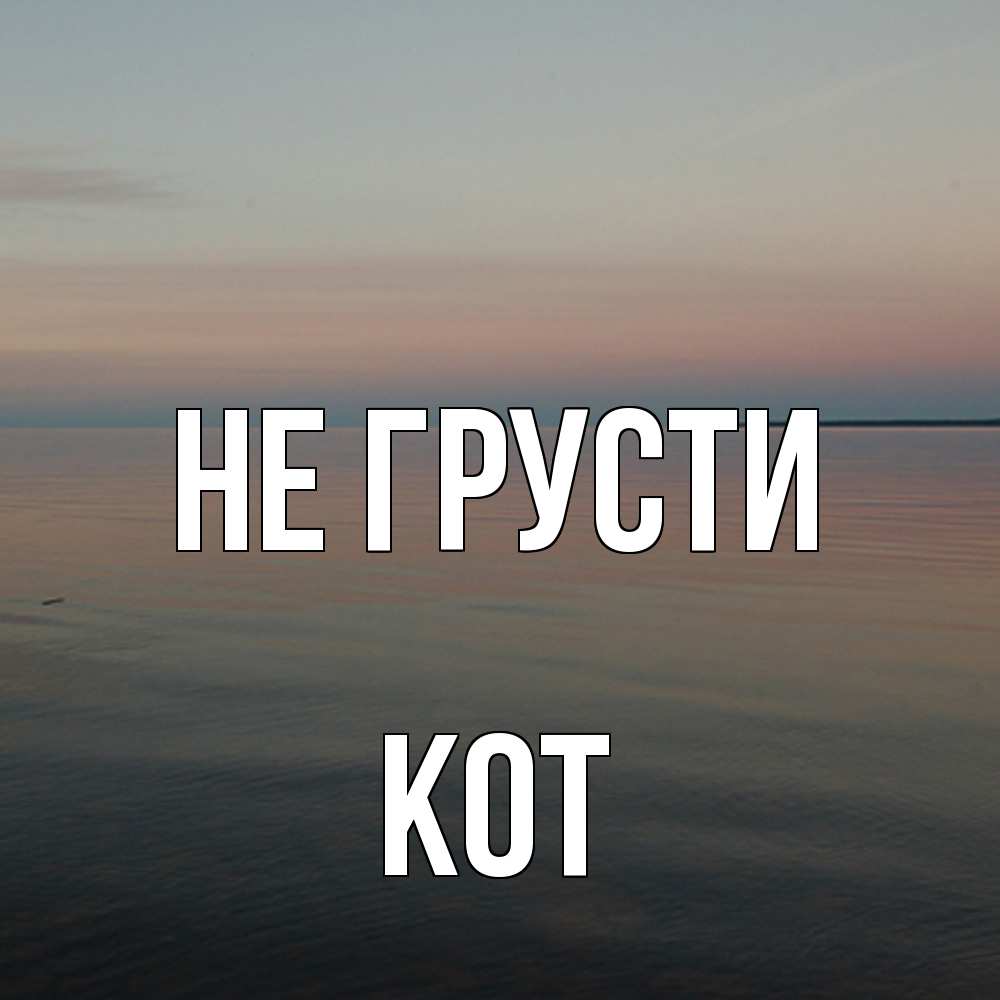 Открытка на каждый день с именем, Кот Не грусти водная гладь Прикольная открытка с пожеланием онлайн скачать бесплатно 