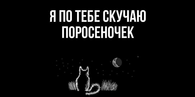 Картинка Я по тебе скучаю, поросеночек