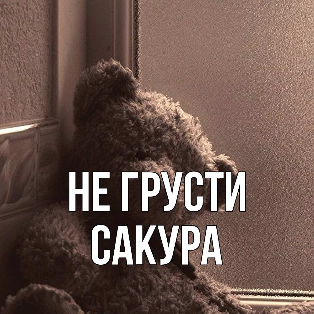 Открытка на каждый день с именем, Сакура Не грусти стекол рефленое Прикольная открытка с пожеланием онлайн скачать бесплатно 