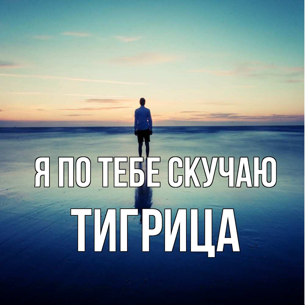 Открытка на каждый день с именем, Тигрица Я по тебе скучаю зима Прикольная открытка с пожеланием онлайн скачать бесплатно 