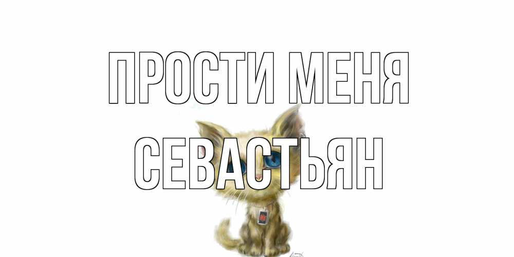 Открытка на каждый день с именем, Севастьян Прости меня прости меня открытка с котиком Прикольная открытка с пожеланием онлайн скачать бесплатно 