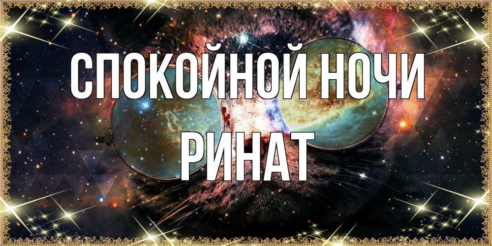 Открытка на каждый день с именем, Ринат Спокойной ночи прекрасная ночь Прикольная открытка с пожеланием онлайн скачать бесплатно 
