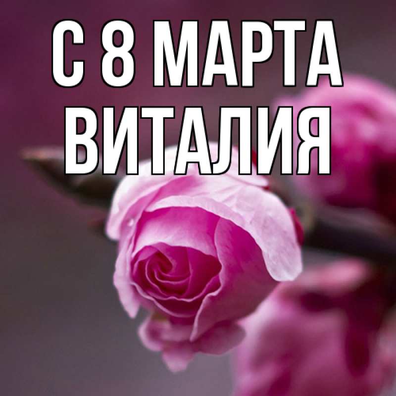 Открытка с именем, Виталия, C 8 МАРТА