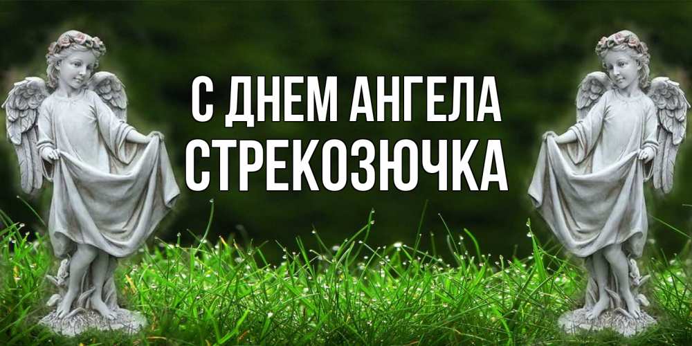 Открытка на каждый день с именем, Стрекозючка С днем ангела небо, ангел, девушка Прикольная открытка с пожеланием онлайн скачать бесплатно 