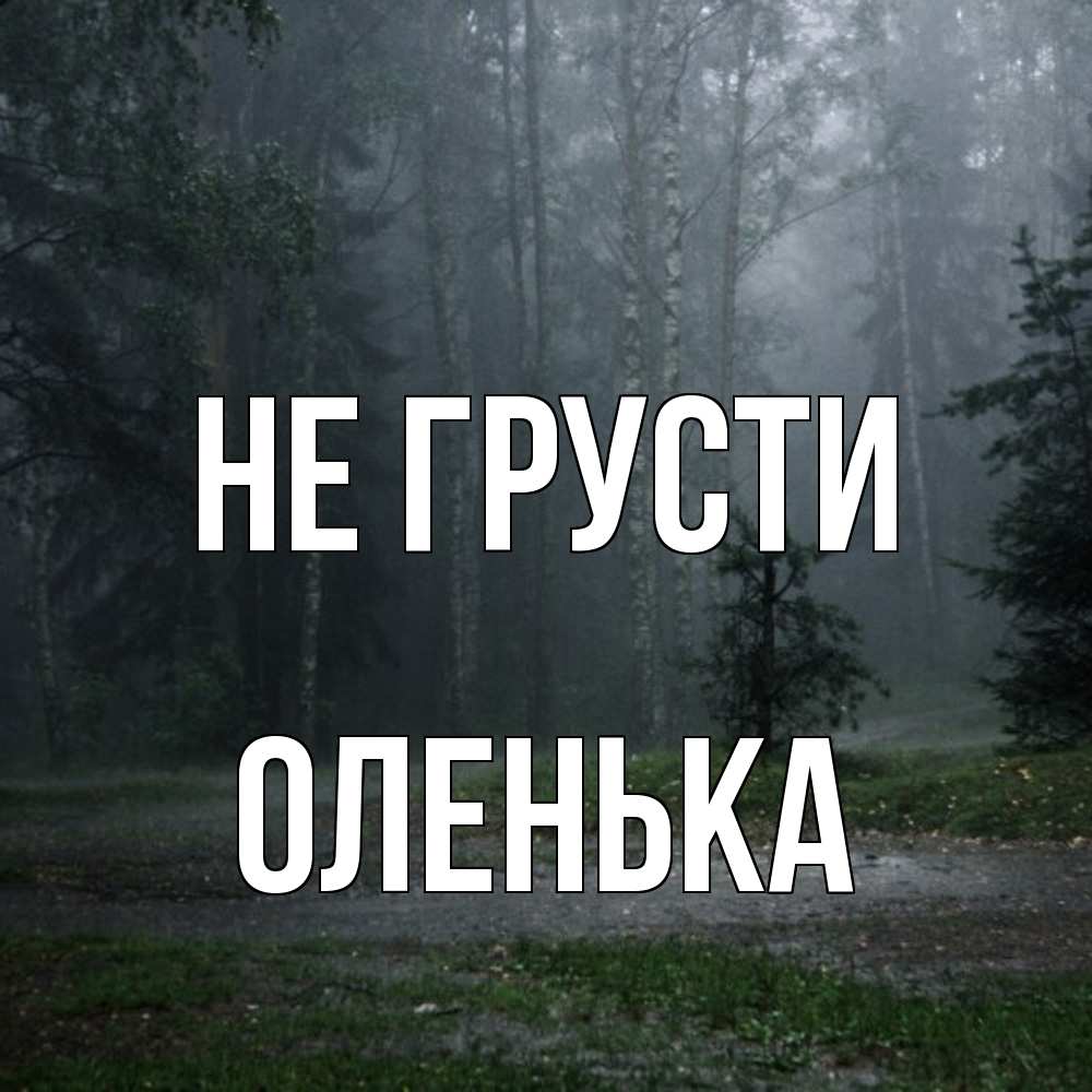 Открытка на каждый день с именем, Оленька Не грусти осень Прикольная открытка с пожеланием онлайн скачать бесплатно 