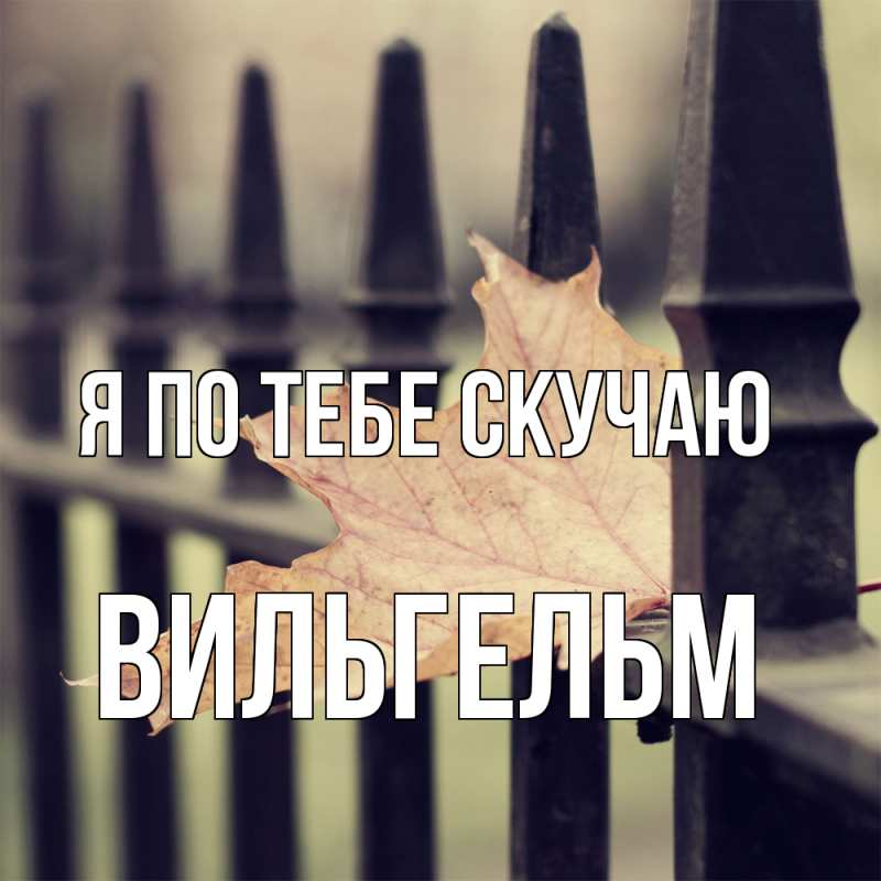 Картинка Я по тебе скучаю, Вильгельм