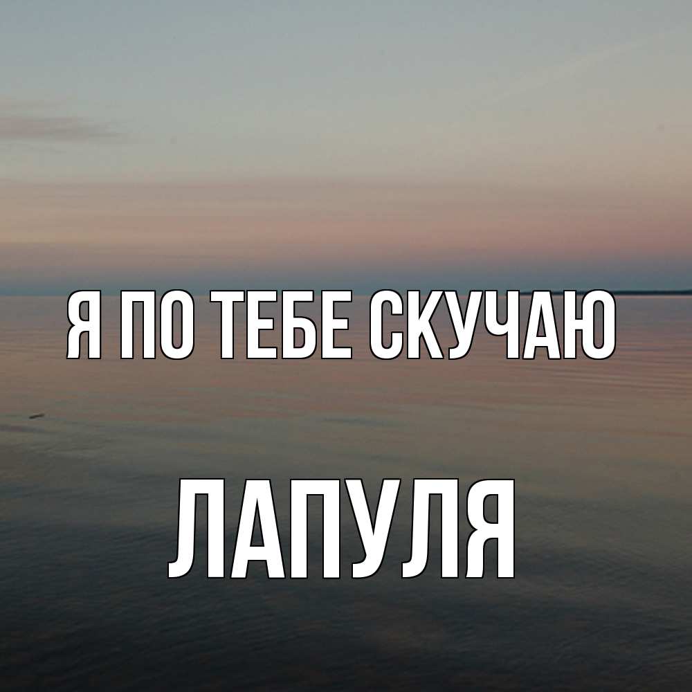 Открытка на каждый день с именем, Лапуля Я по тебе скучаю пусто Прикольная открытка с пожеланием онлайн скачать бесплатно 