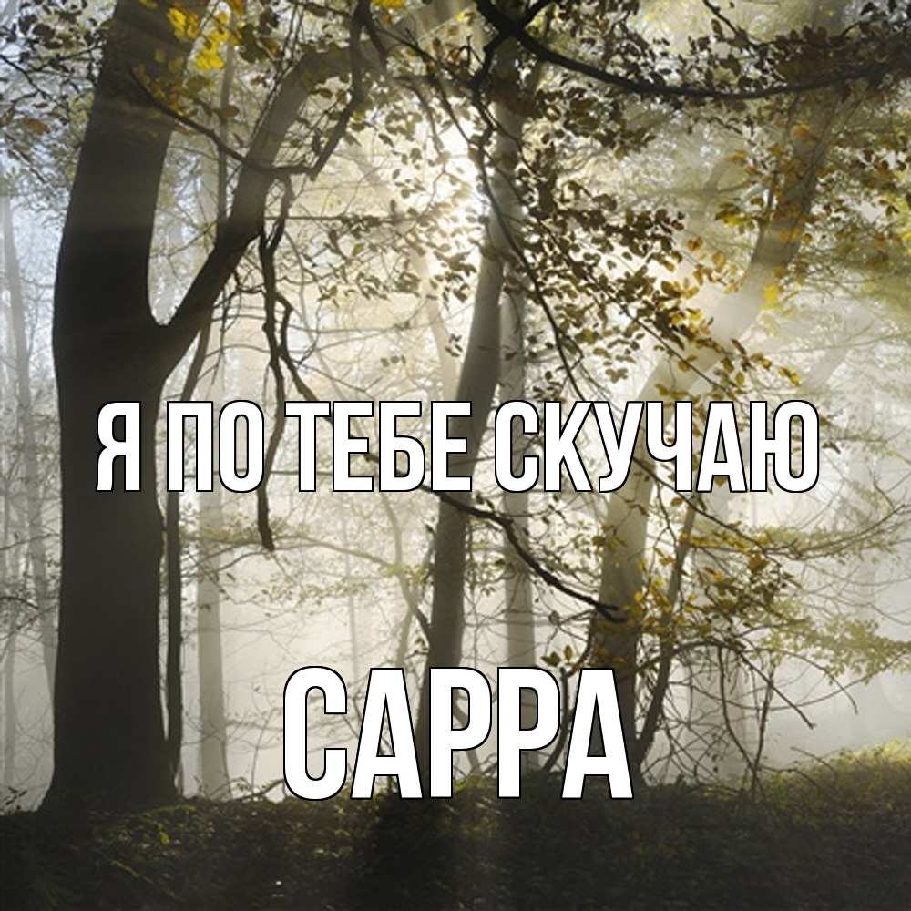 Открытка на каждый день с именем, Сарра Я по тебе скучаю грустно Прикольная открытка с пожеланием онлайн скачать бесплатно 