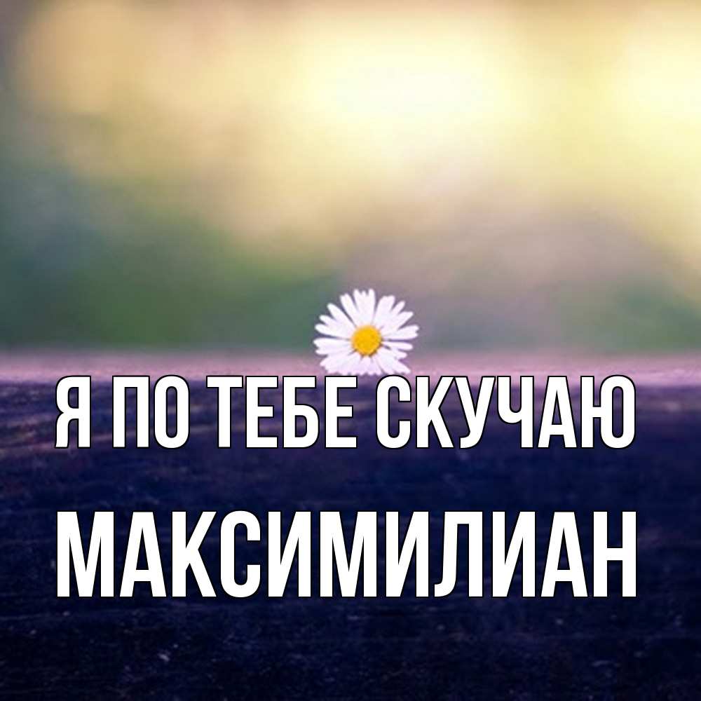 Открытка на каждый день с именем, Максимилиан Я по тебе скучаю приходи в гости Прикольная открытка с пожеланием онлайн скачать бесплатно 