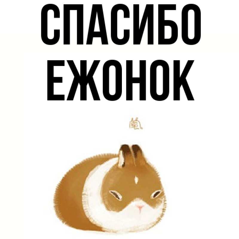 Картинка Спасибо, Ежонок