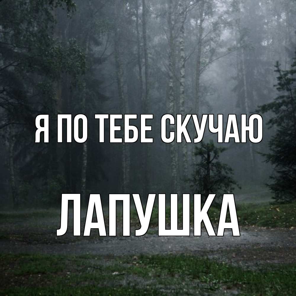 Открытка на каждый день с именем, лапушка Я по тебе скучаю одна и плохо мне Прикольная открытка с пожеланием онлайн скачать бесплатно 
