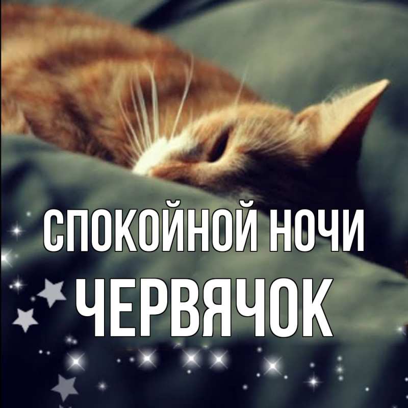 Картинка Спокойной ночи, Червячок