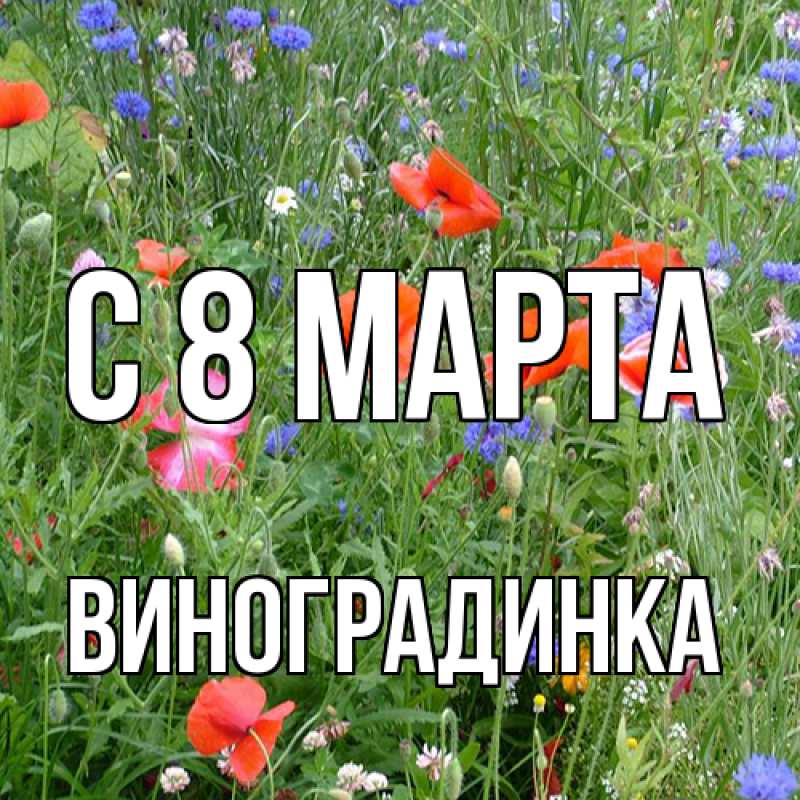 Картинка C 8 МАРТА, виноградинка