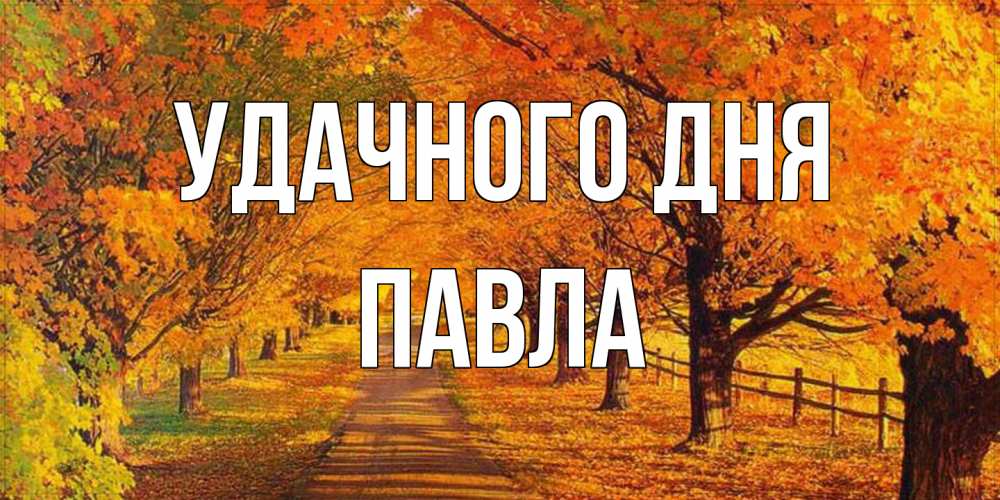 Открытка на каждый день с именем, Павла Удачного дня деревья с осенними листьями Прикольная открытка с пожеланием онлайн скачать бесплатно 
