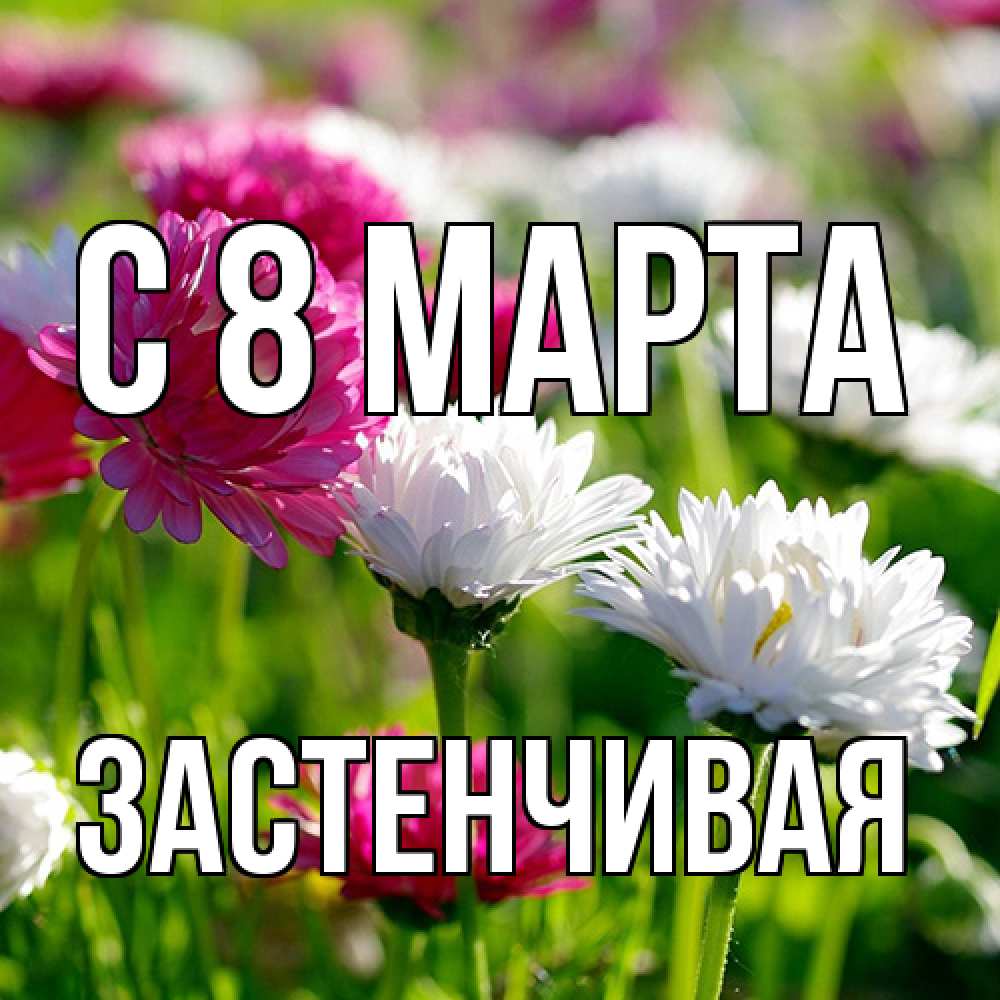 Открытка на каждый день с именем, Застенчивая C 8 МАРТА международный женский день 1 Прикольная открытка с пожеланием онлайн скачать бесплатно 
