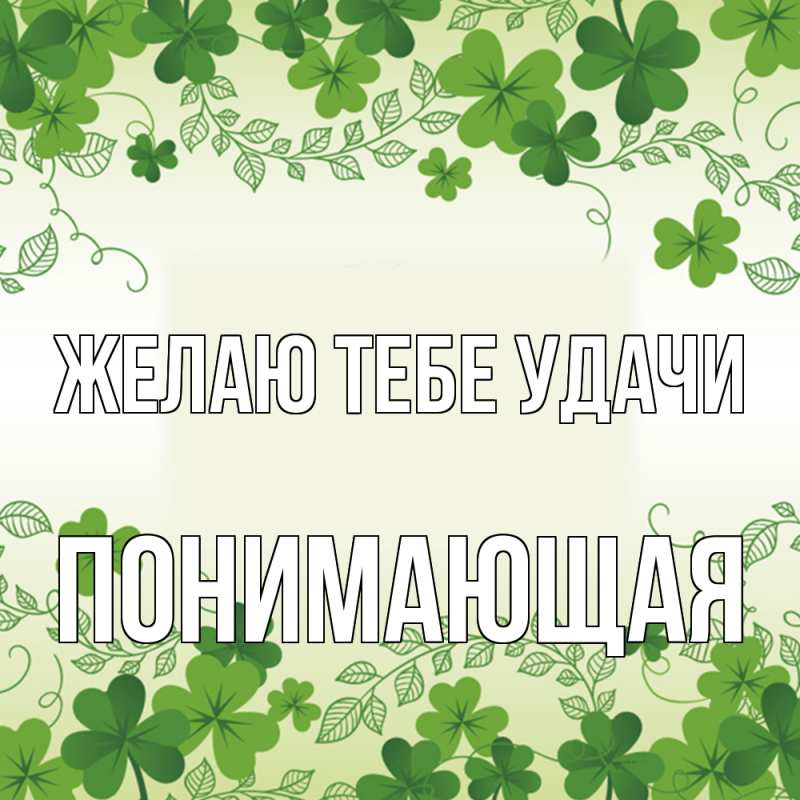 Картинка Желаю тебе удачи, Понимающая